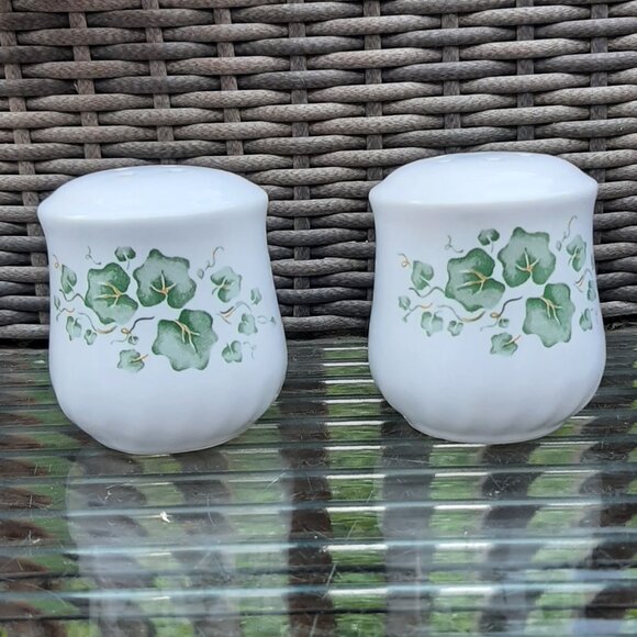 Corning-Corelle Coordinates Ivy Swirl Salt and Pepper Shakers Set - Picture 2 of 8